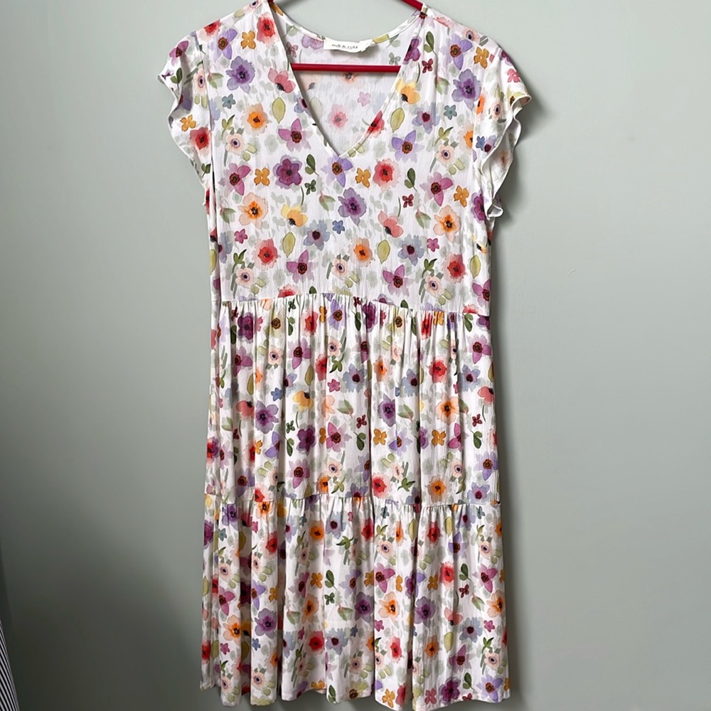 Indi & Cold Floral V-Neck Dress